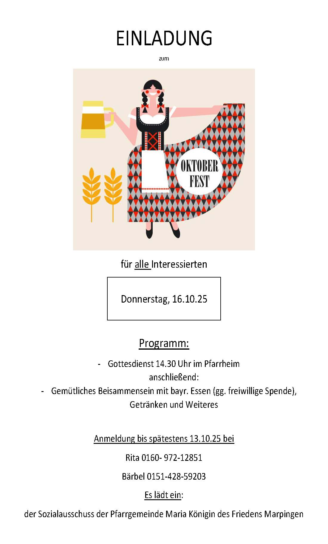 EINLADUNG Okt.fest