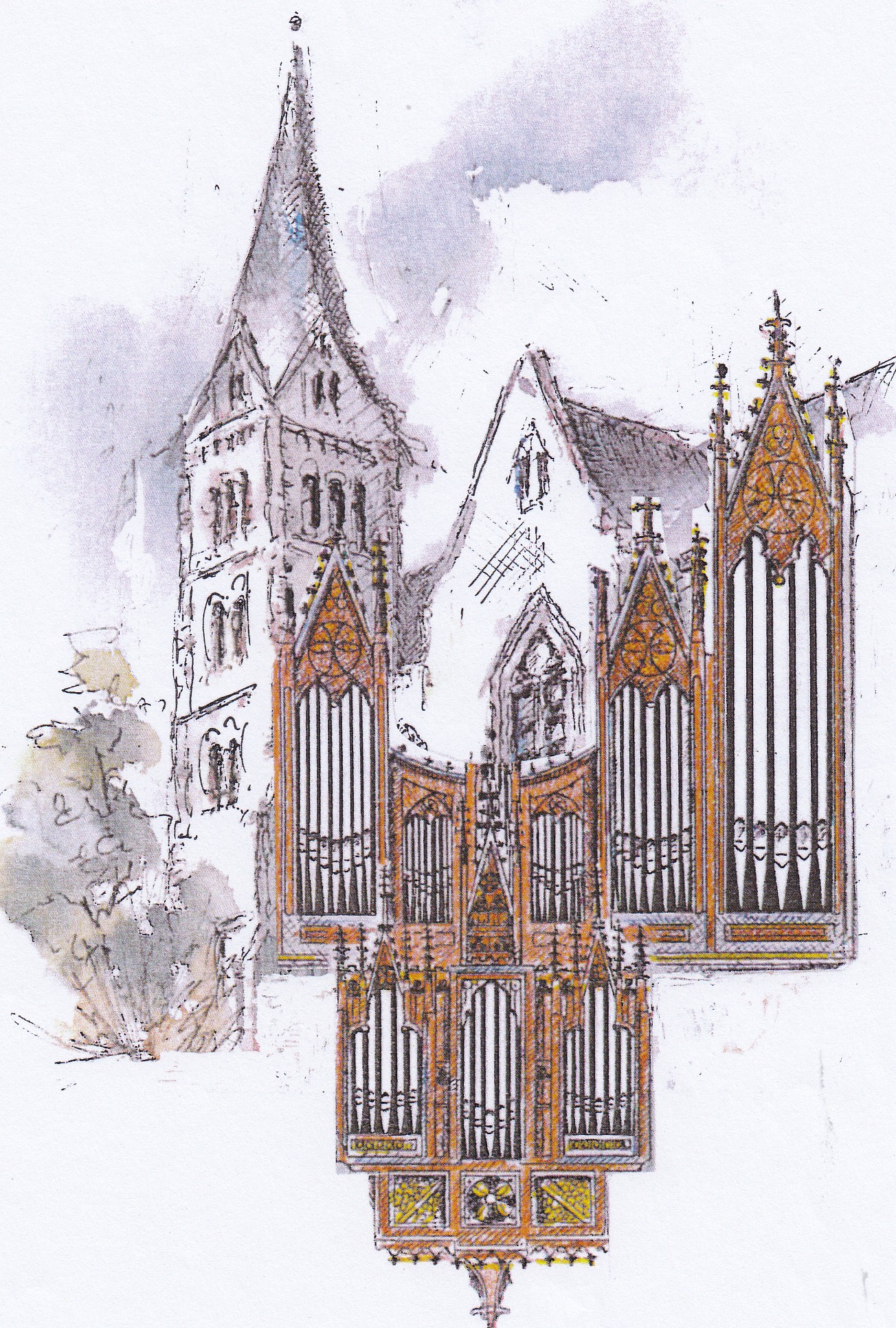 Kirche und Orgel