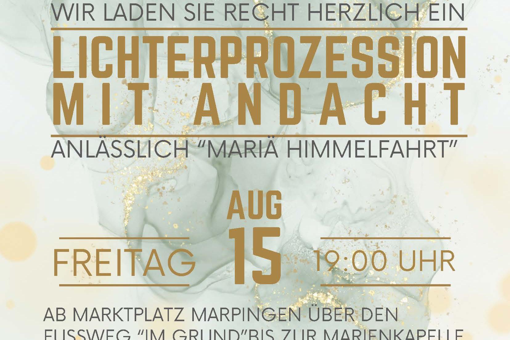 Lichterprozession mit Andacht