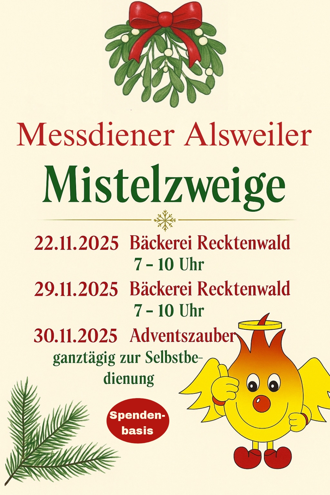 Mistelzweigverkauf Plakat 2025
