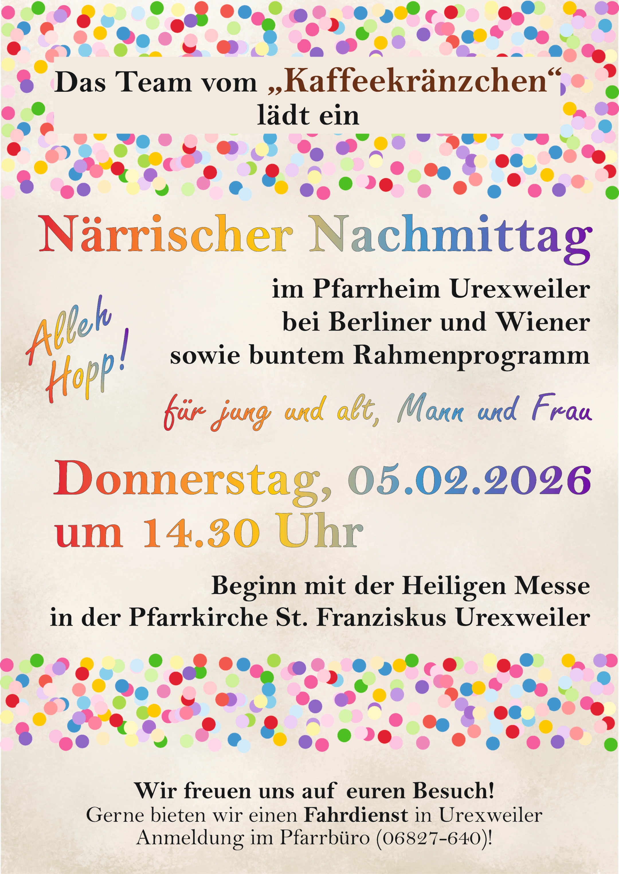 Närrisches Kaffeekränzchen 2026