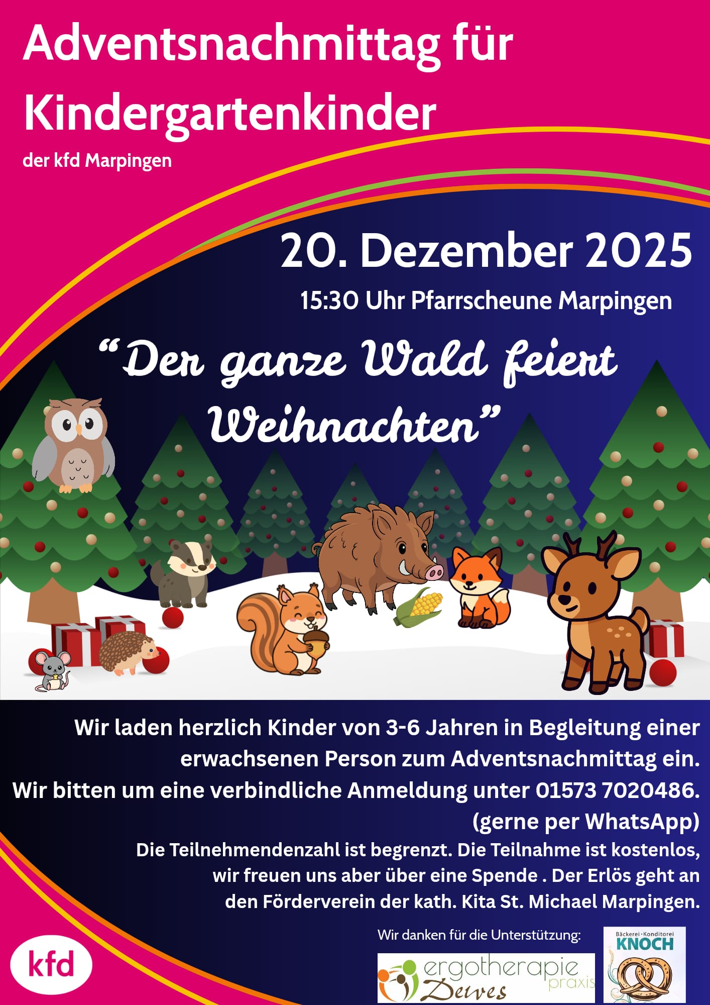 Plakat Adventsnachmittag für Kinder