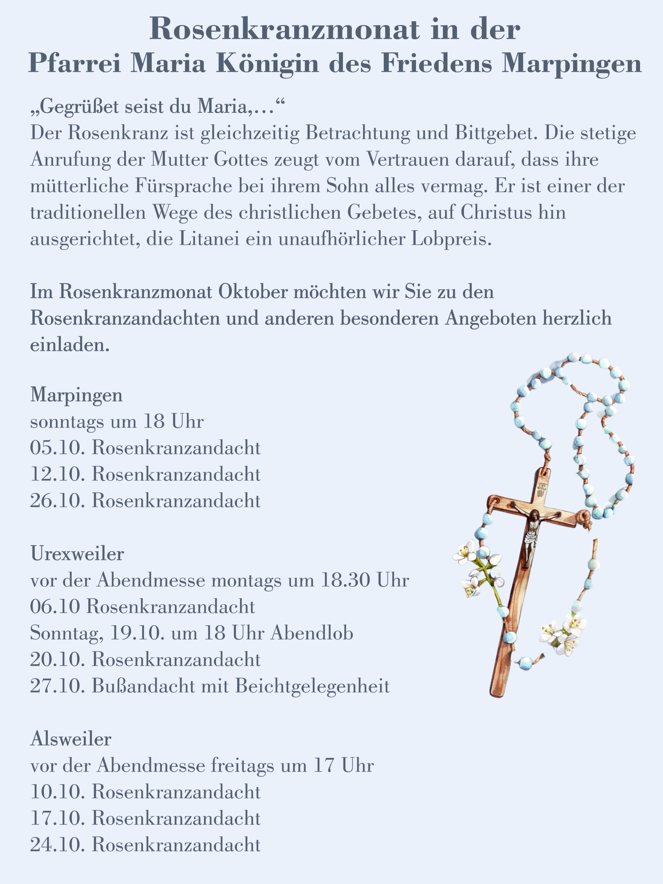 Rosenkranzandachten 2025