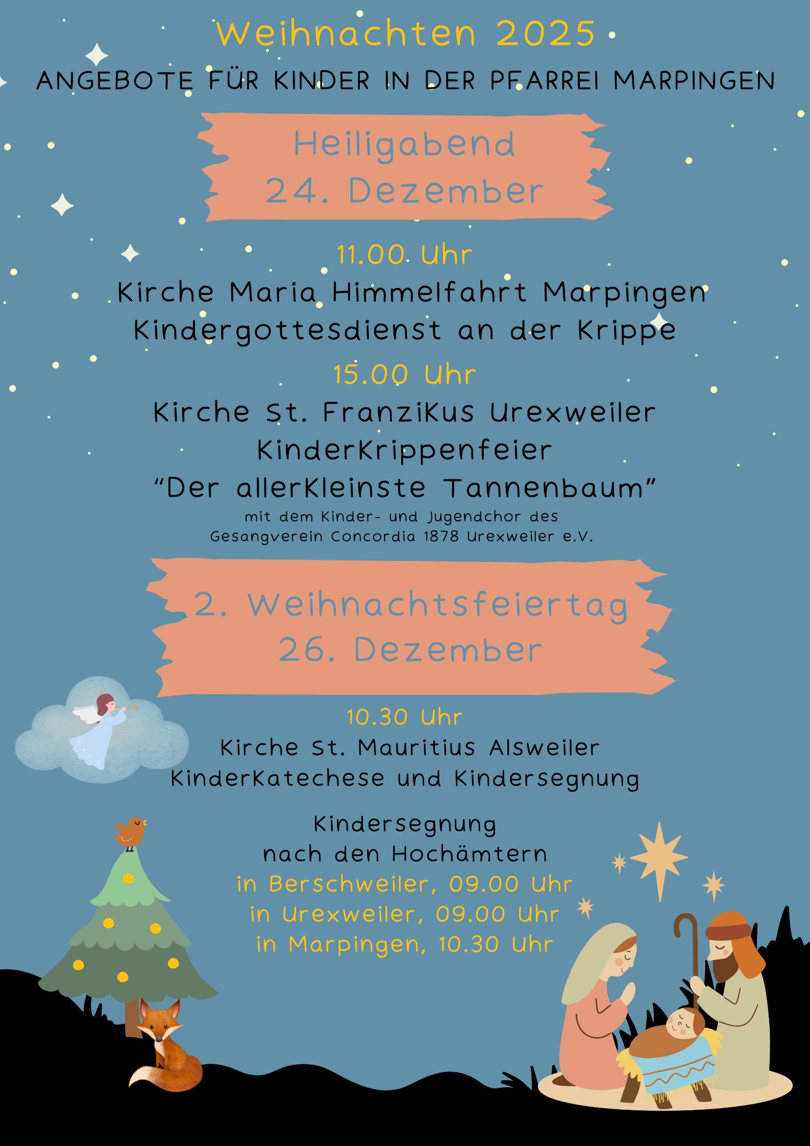 Weihnachten Kinder Pfarrei 2025
